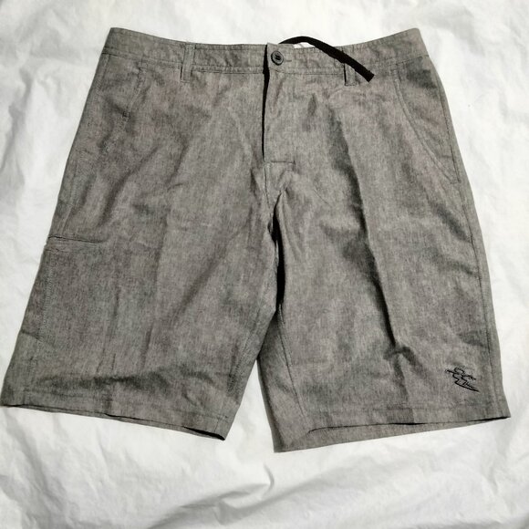 Da Hui Men's Gray Hybrid Collection Heather Surf Swim Stretch Shorts Size 34 - Picture 1 of 6